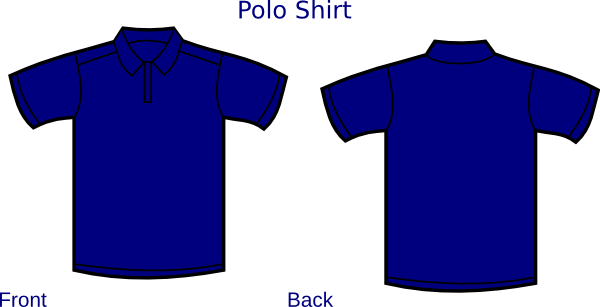 Dark Blue Polo Shirt Tempalte Svg Clip Arts 600 X 307 - Dark Blue Polo Shirt Template (600x307)