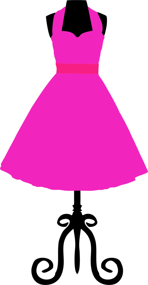 Dress On Stand Clipart Clipartfest - Dress Icon Png (600x1152)