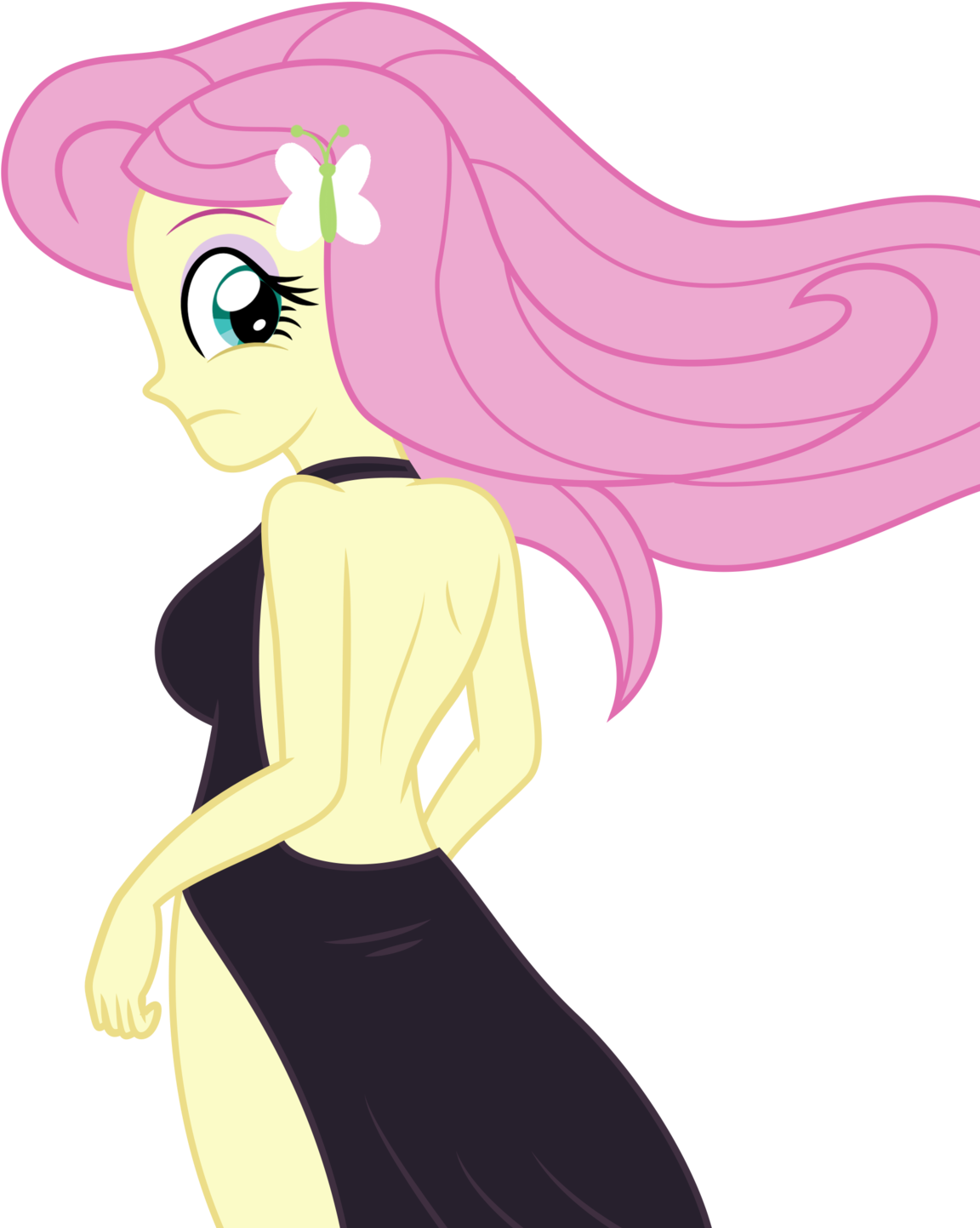 Black Dress By Sumin6301 Fluttershy - Fluttershy Black Dress (1280x1527)
