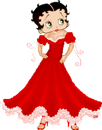 Boo's Favorite Color Was Red, And Black - Betty Boop I Miss You (341x436)