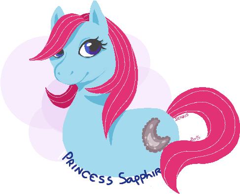 Princess Sapphire By Denkis - Cartoon (534x423)