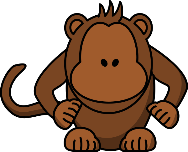 Cartoon Monkey Shower Curtain (600x486)