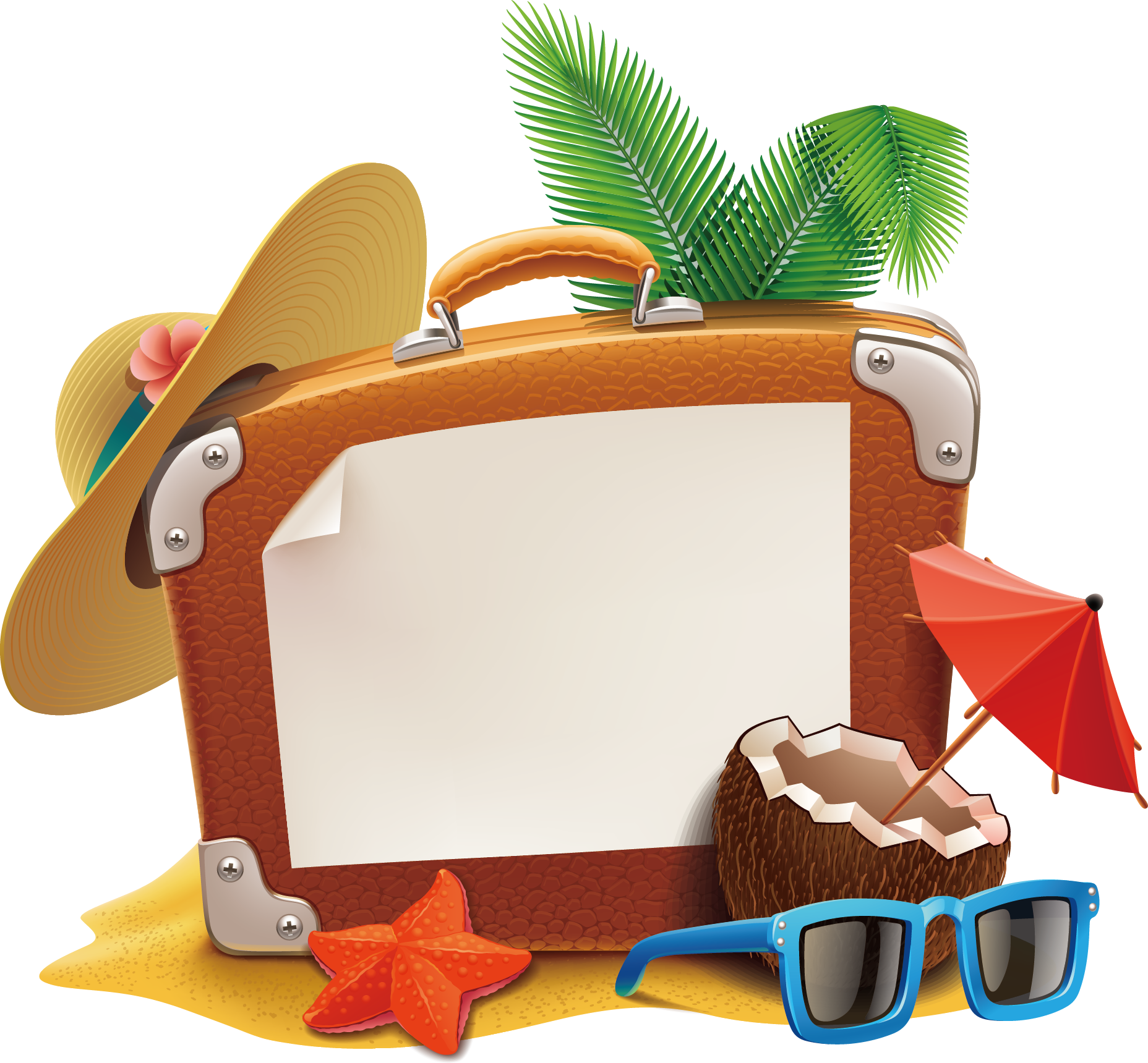 Travel Icon - Suitcase - Cartoon Travel Icons Png (1856x1720)