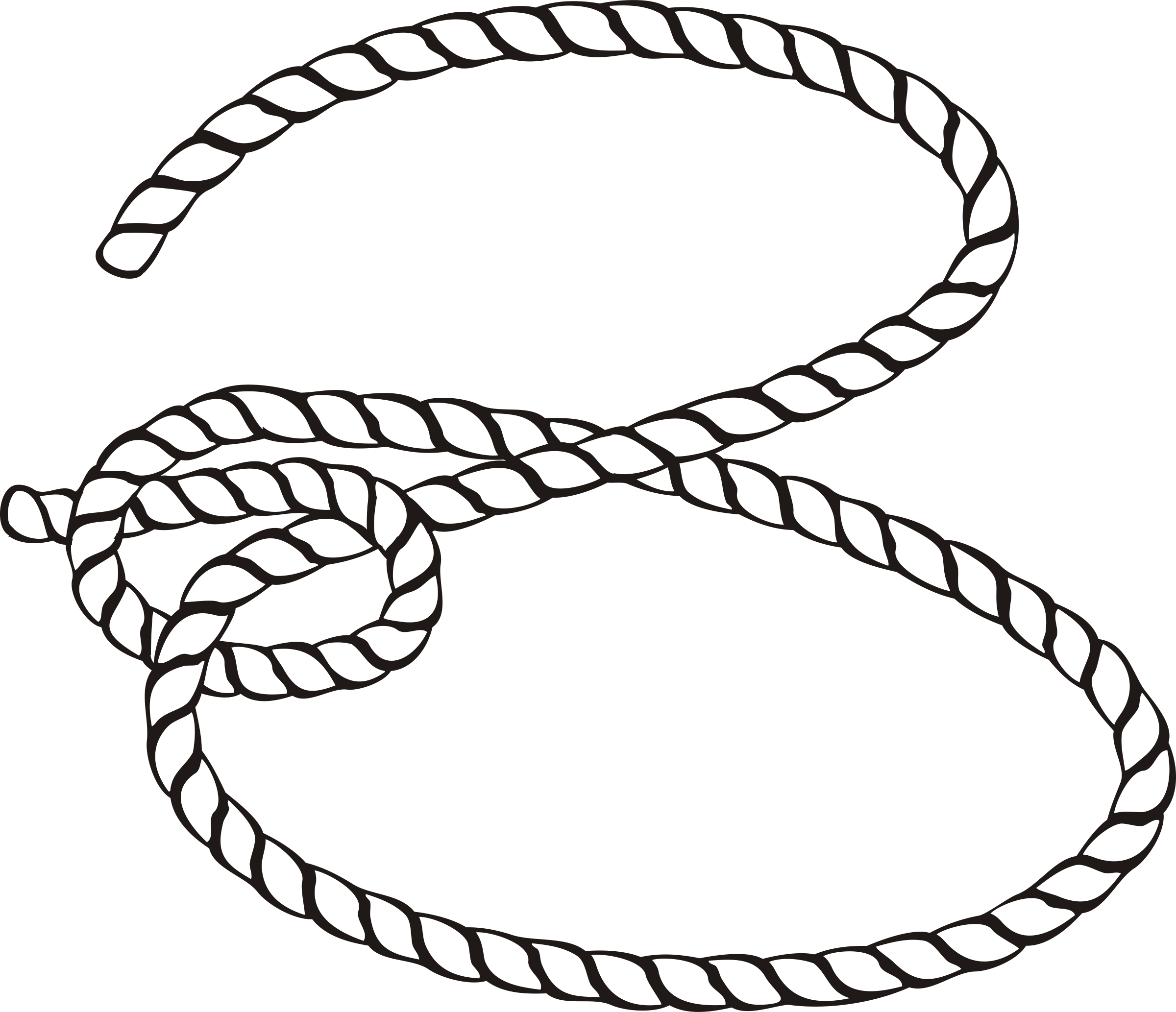 Big Image - Rope Clipart Black And White - (2400x2066) Png Clipart