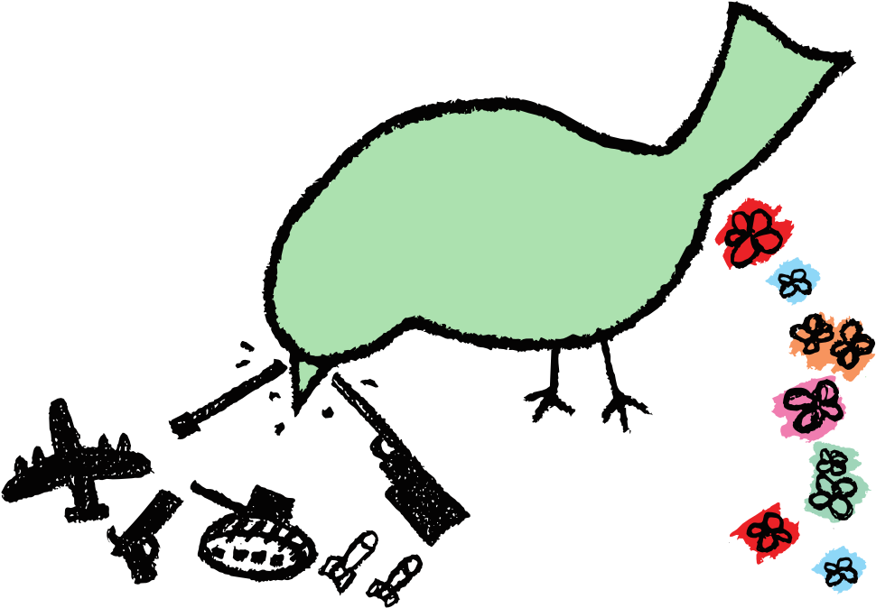 Peace Bird Dove Tank Color Colour Celadon Zeugma Peacesymbol - Political Peace Sign Symbol Graphic Art On Canvas Icanvas (999x706)