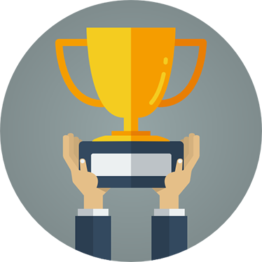 Excellence In Small Business Runner Up 2013 ♢ Excellence - Trophy Flat Icon Png (374x374)