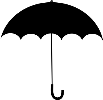 Umbrella Protection Weather Rain Cover Saf - Black Umbrella Clip Art (353x340)