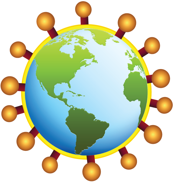 Gomap - Planet Earth World Globe Sun Moon Mars Galaxy (572x601)
