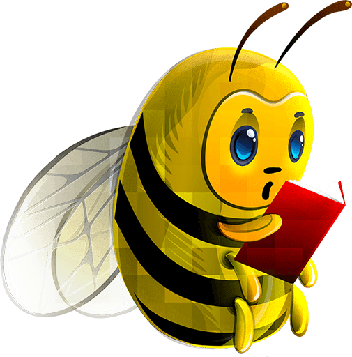 Bees Clipart Reading - Reading Bees Clipart (505x512)