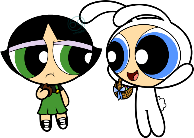 Happy Easter By 6ninjafox9 On Deviantart - Powerpuff Girls Easter (732x537)