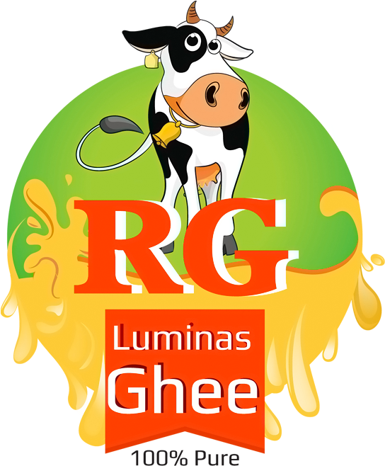 Butter Clipart Ghee - Rg Ghee (582x673)