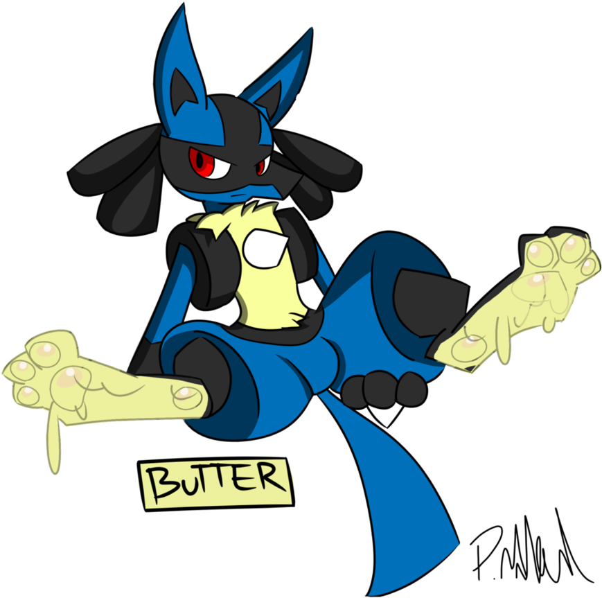 Lucario's Cute Paws And Butter - Lucario (902x886)