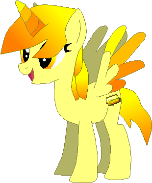 Gold Butter-minecraft Ponysona By Trashykaya - Cartoon (339x421)