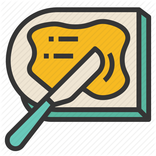 Bread, Butter, Jam, Spatula, Spread Icon - Bread And Butter Icon (512x512)