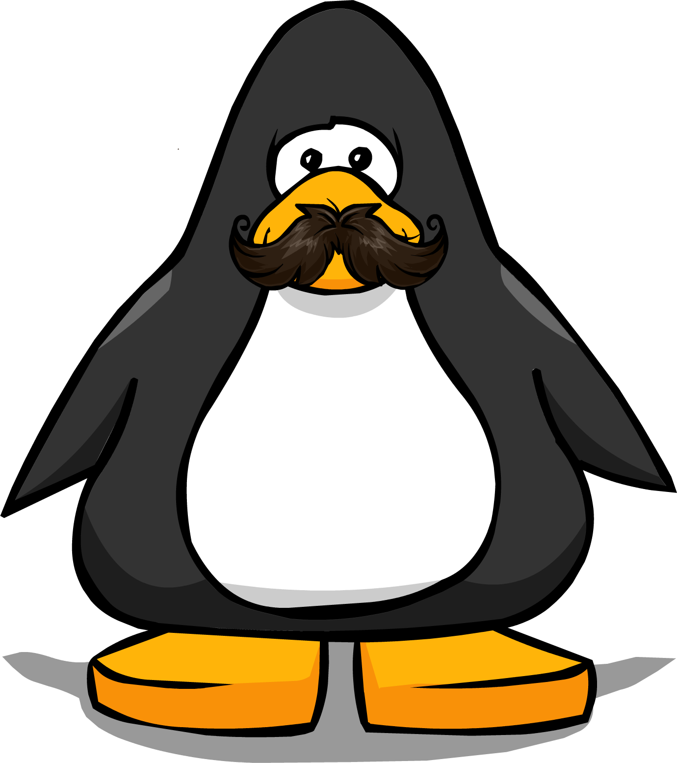 Curly Mustache From A Player Card - Club Penguin Tour Guide Hat (1380x1554)