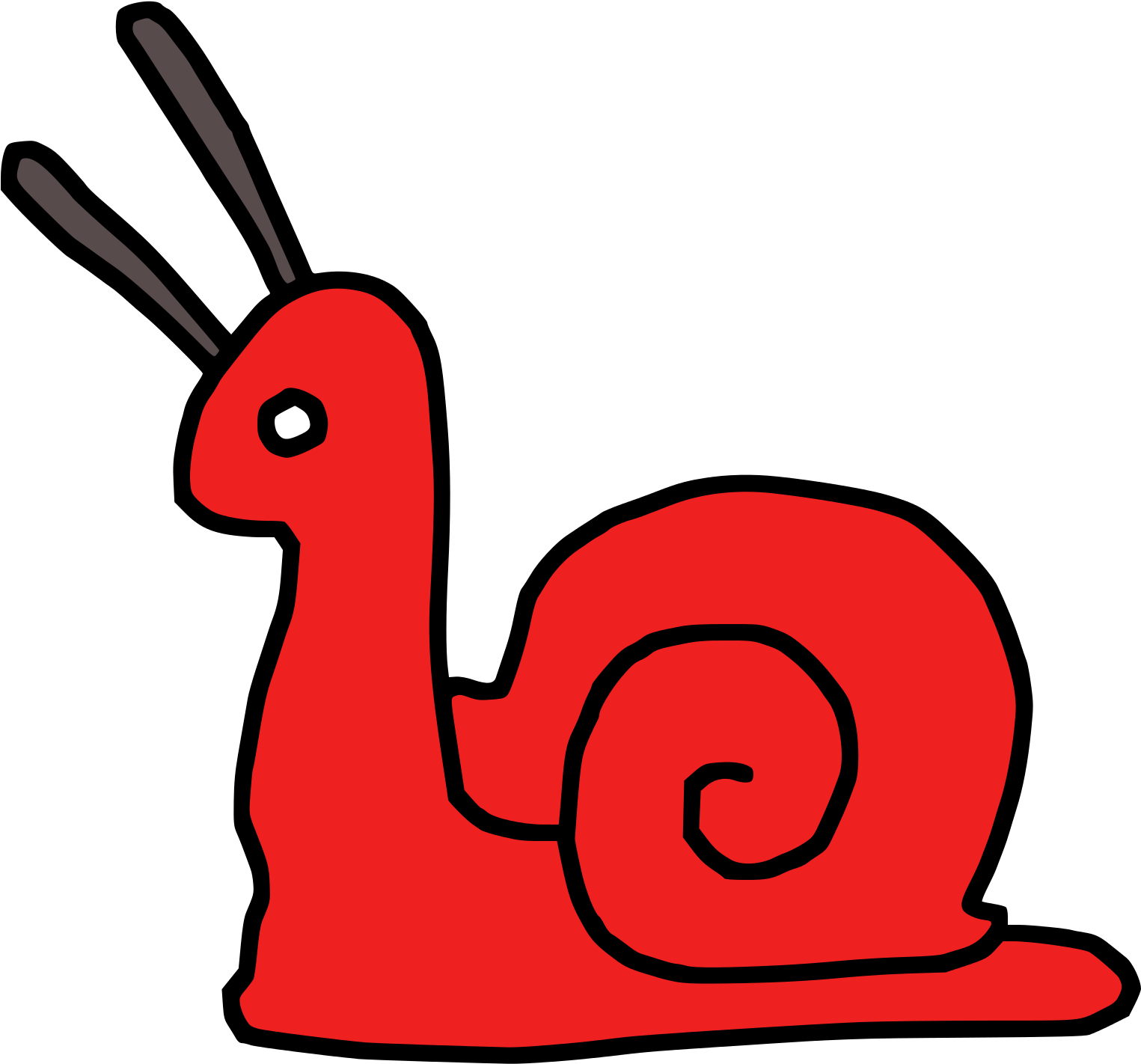 Cartoon Snail 27, Buy Clip Art - Escargot Héraldique (2000x1874)