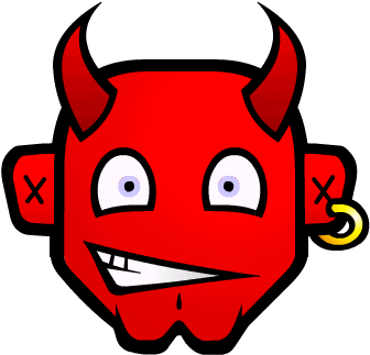 Square Devil Cartoon - Devil Png (377x409)