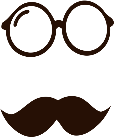 Blue Mustache Clip Art Free For Kids - Mustache Clipart Png (502x600)