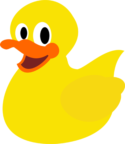 Rubber Ducky Silhouette - Rubber Duck Svg File (432x500)
