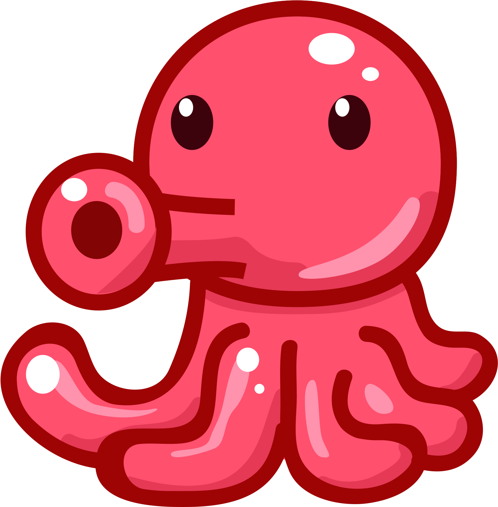 Picture Of Cartoon Octopus 25, Buy Clip Art - Octopus Emoji (2000x2000)