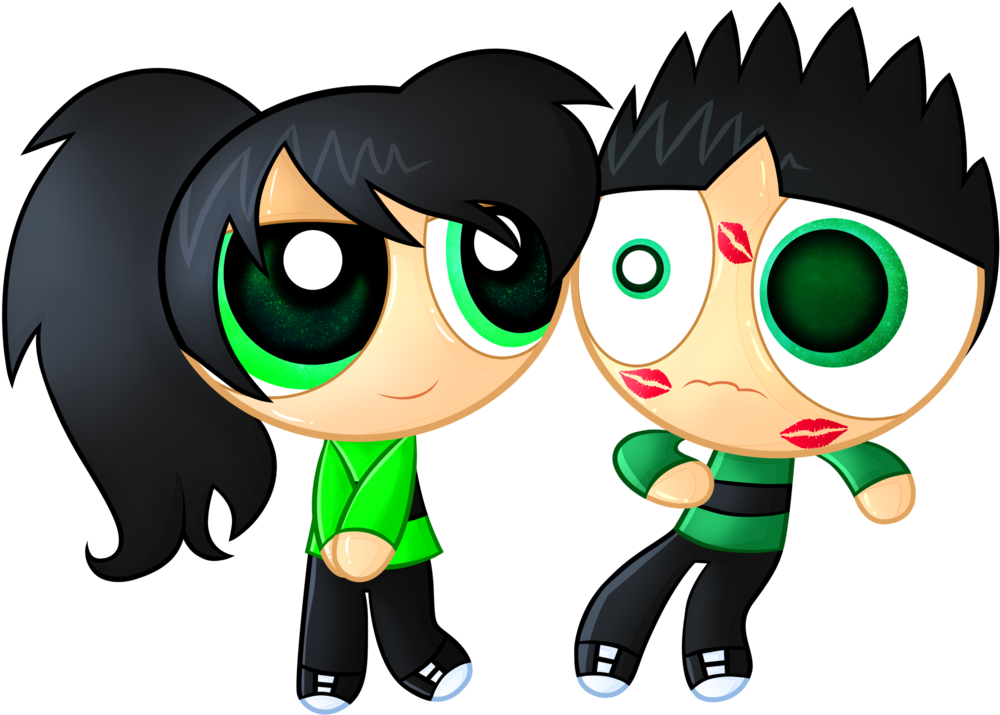 Drawing Deviantart Kiss - Buttercup And Butch Kiss (1060x754)