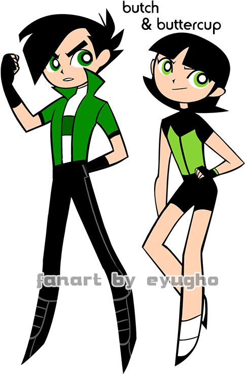 Powerpuff Girls Butch My Art Fanart Bubbles Buttercup - Buttercup Ppg And Butch (550x767)