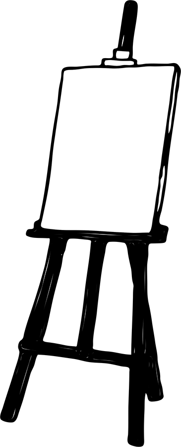 Easel Clipart U0026 Easel Clip Art Images - A White Belt In Art (365x900)