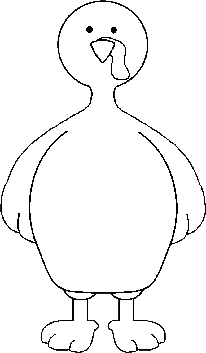 Cute Turkey Clipart Black And White Kin7pqziq Ice - Turkey Body Clip Art (762x1172)