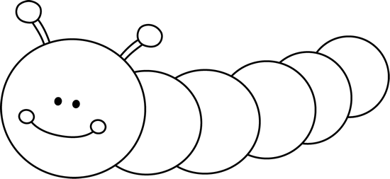 Black And White Caterpillar - Caterpillar Black And White (550x253)