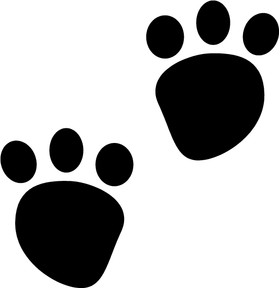 Dog - Paw - Clipart - Cartoon Bear Paw Print (550x630)