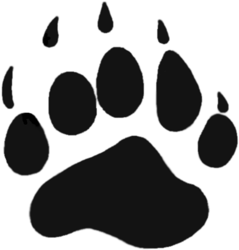 Grizzly Bear Paw Print Clipart - Mountain View High School Orem Logo (537x550)