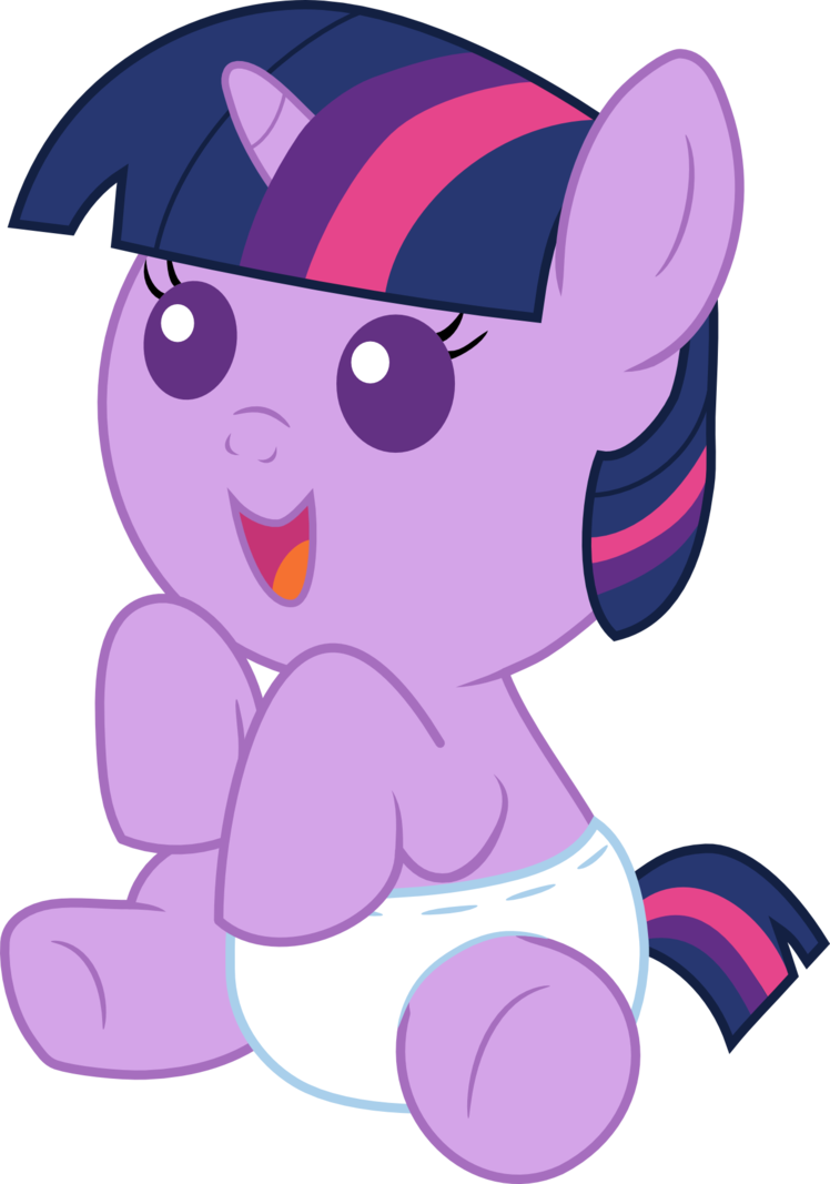 Cheerful Baby Twilight Sparkle By Mighty355 - Twilight Sparkle As A Baby (748x1067)