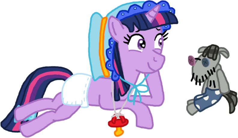 Twilight Sparkle In Her Diaper And Smarty Pants By - Baby Twilight Sparkle Diaper (792x459)