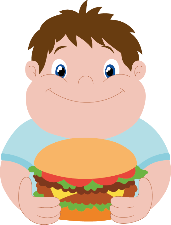 Retro Fast Food Vegan Burger Poster - Cartoon Person Eat (544x716)