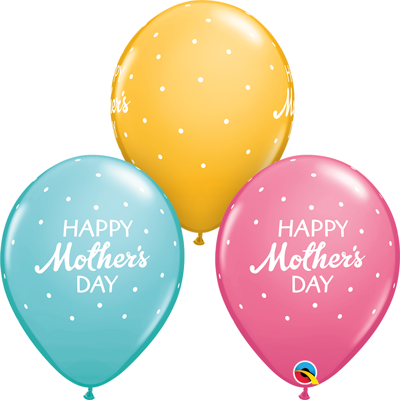 11" Round Latex Special Assortment Mother's Day Petite - 70-a-round Birthday Latex Balloons, Pack (800x799)