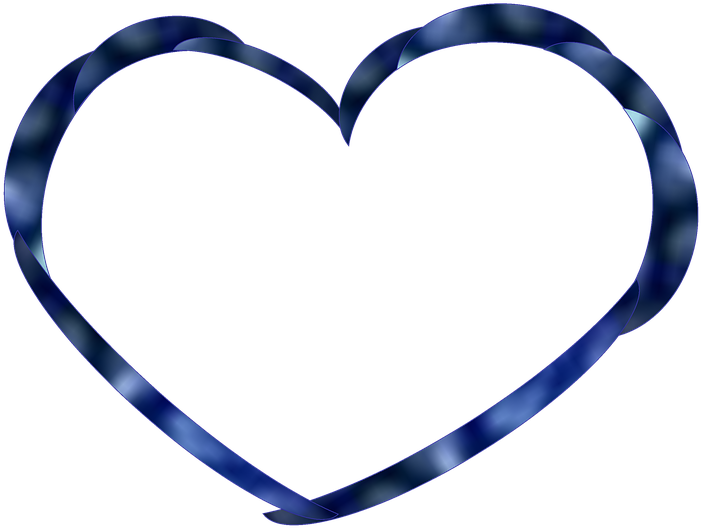 Heart Clipart Clipart Hollow Heart - Corazon Azul Png Transparente (717x720)