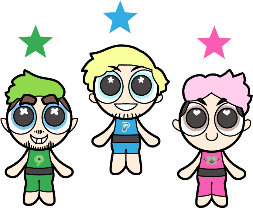 The Powerpuff Youtubers By Pumpkinmeadow The Powerpuff - Youtubers As Powerpuff Girls (1024x918)