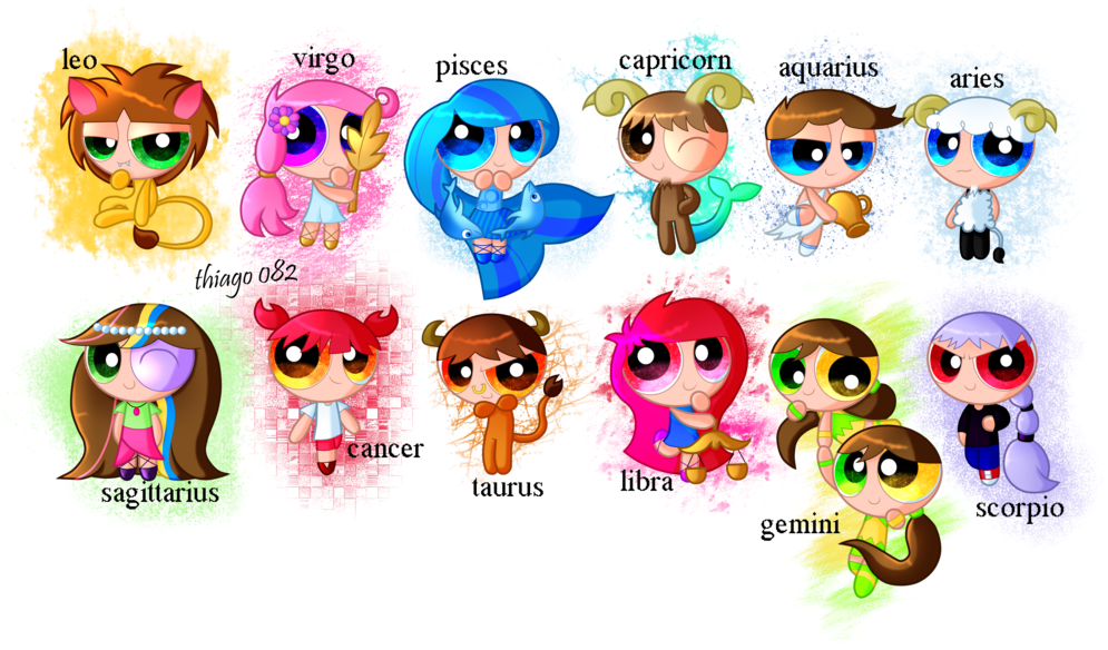 860730 Kb The Powerpuff Girls - Zodiac Anime Girl (1024x637)