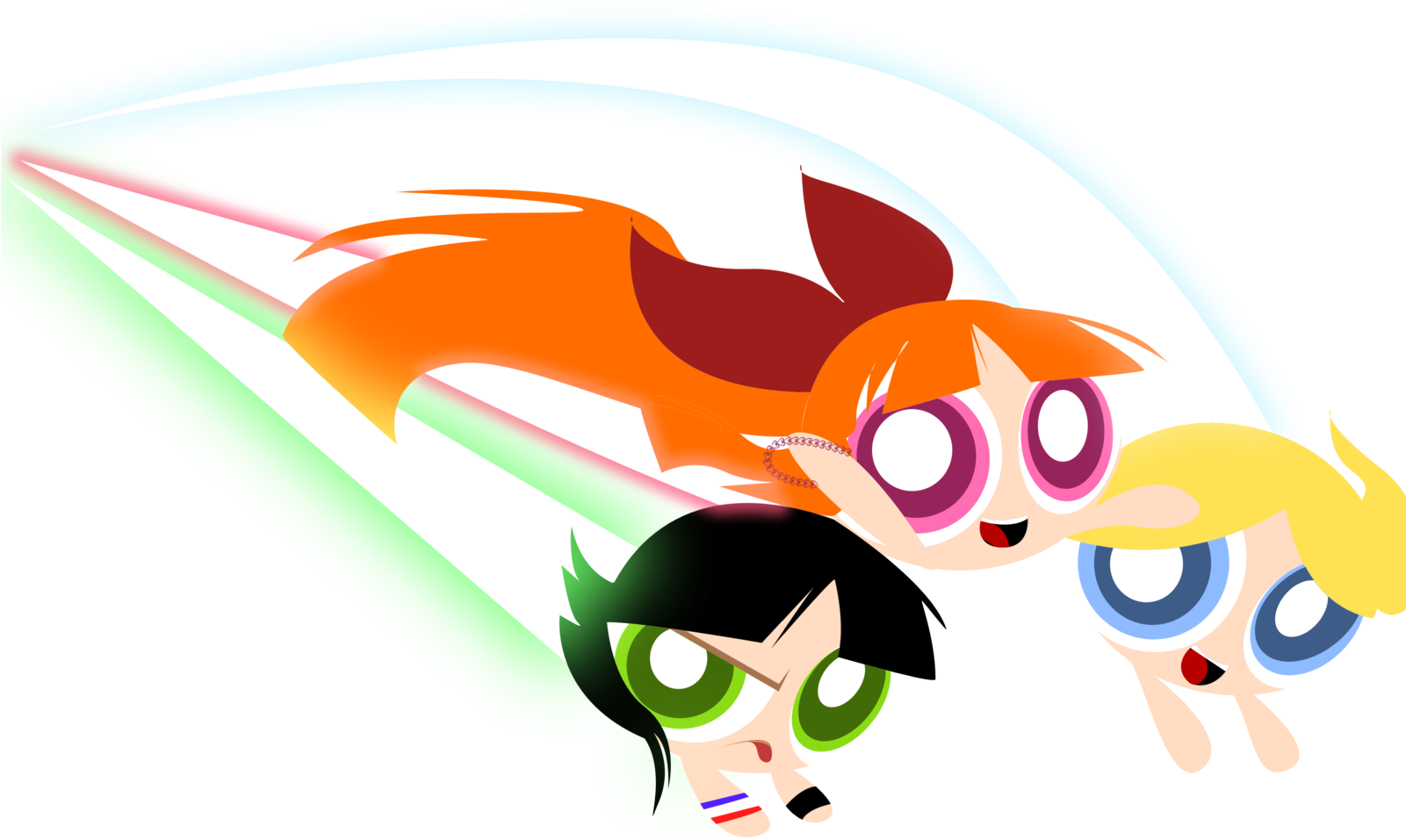 Powerpuffs Away By ~xxbloody-magicxx On Deviantart - The Powerpuff Girls (1600x1036)