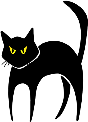 Halloween Black Cat Clipart - Halloween Black Cay (665x887)