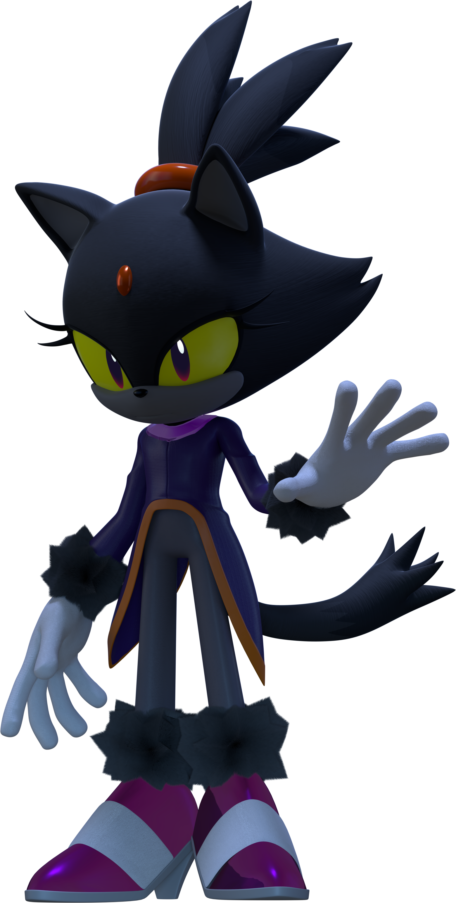 [halloween] Blaze The Black Cat By Hypersonic172 - The Black Cat (1560x3087)