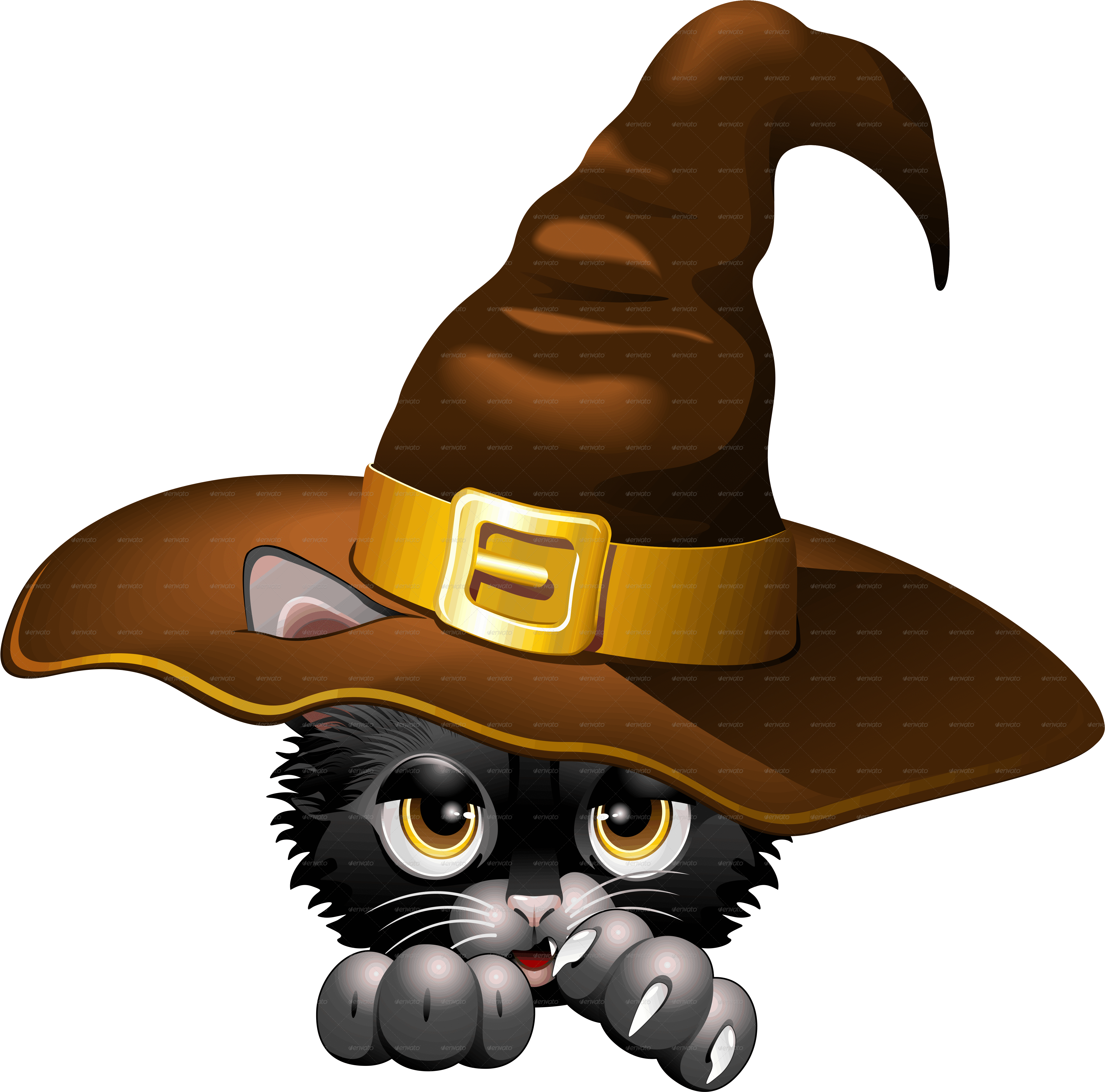 Halloween Black Cat Cartoon Clip Art - Black Cat Halloween Cute (5000x5000)