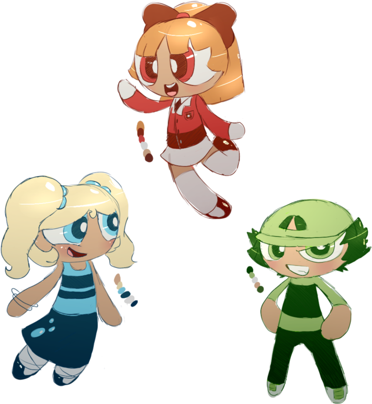 Older Powerpuff Girls By 8bitpuppy - Powerpuff Girls By 8bitpupy (894x894)