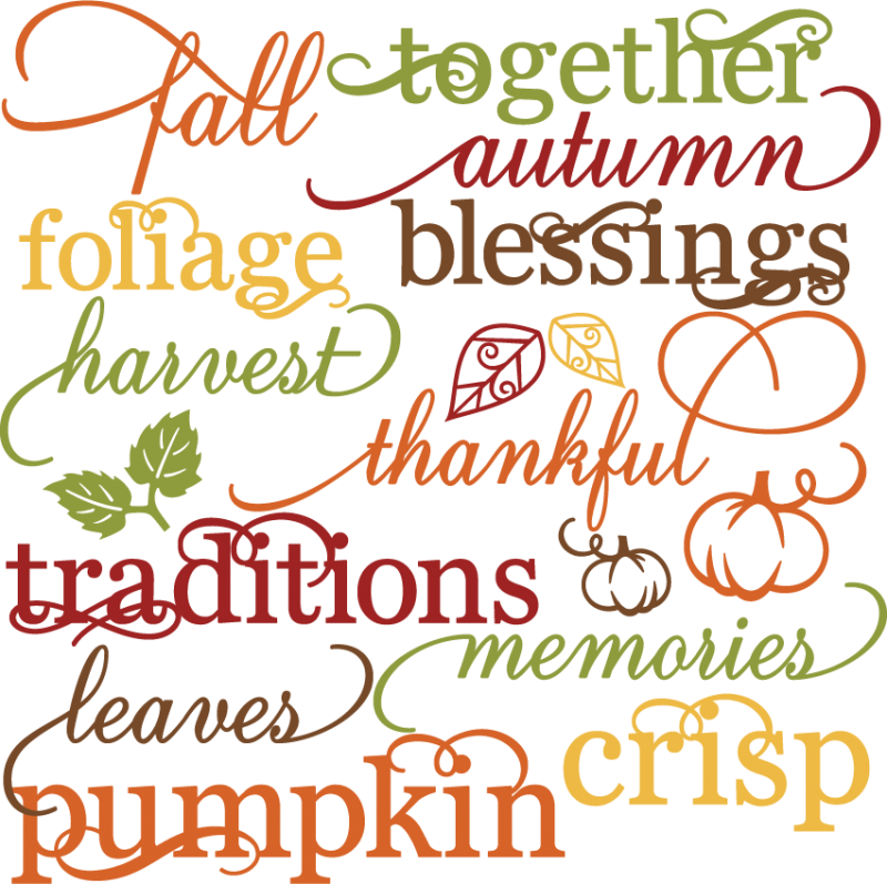 Fall Words Set Svg Autumn Svg File Svg Files For Scrapbooking - Autumn Svg Files (800x797)