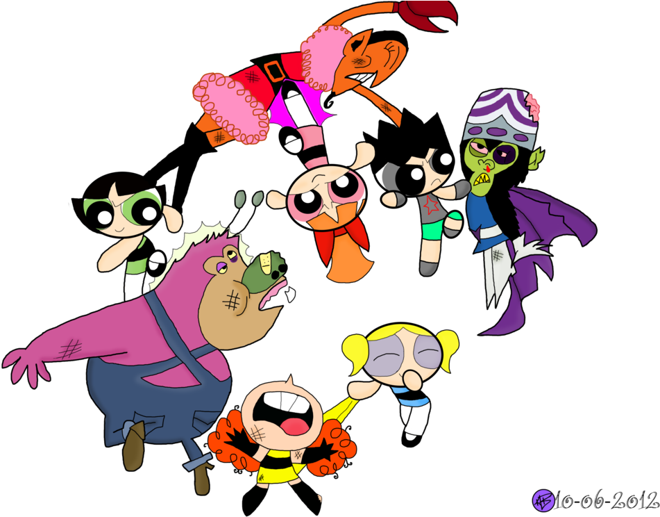 Powerpuff Girls - Powerpuff Girls Fight Deviantart (1024x743)
