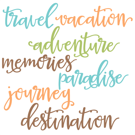 Travel Words Set Svg Scrapbook Cut File Cute Clipart - Scalable Vector Graphics (432x432)