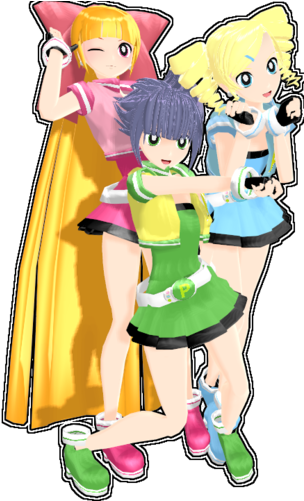 Powerpuff Girls Wallpaper Possibly Containing Anime - Powerpuff Girls Z Mmd (319x500)