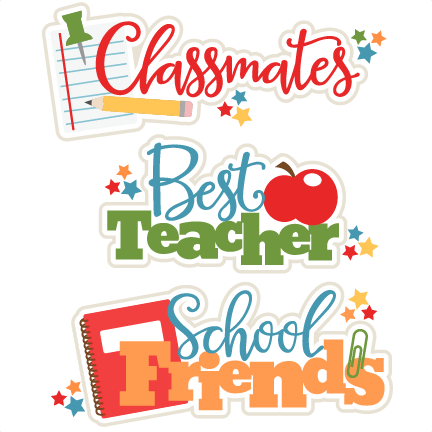 School Class Titles Set Svg Scrapbook Cut File Cute - School Friends Logo Design (432x432)