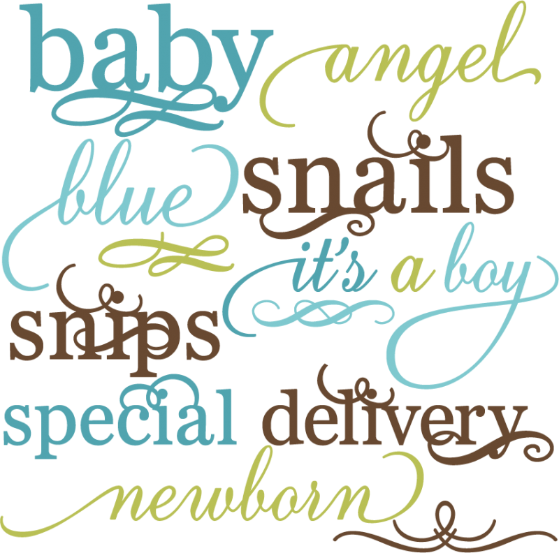 Daily Sayings Clipart - Baby Words Die Cut (800x792)