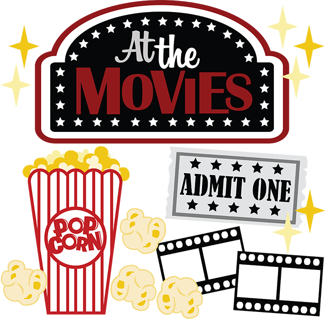 At The Movies Svg Scrapbook Files Movie Svg File For - Movie & Popcorn Clip Art (648x636)